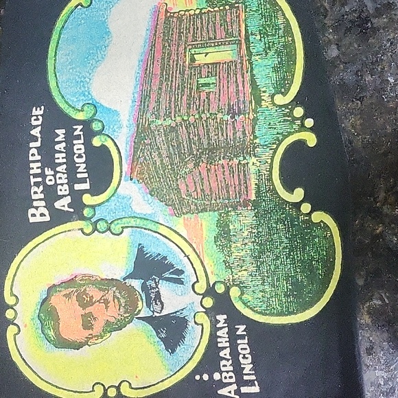 Vintage Early Felt Souvenir Flag Pennant Abe Lincoln’s Birthplace Kentucky - Picture 2 of 8